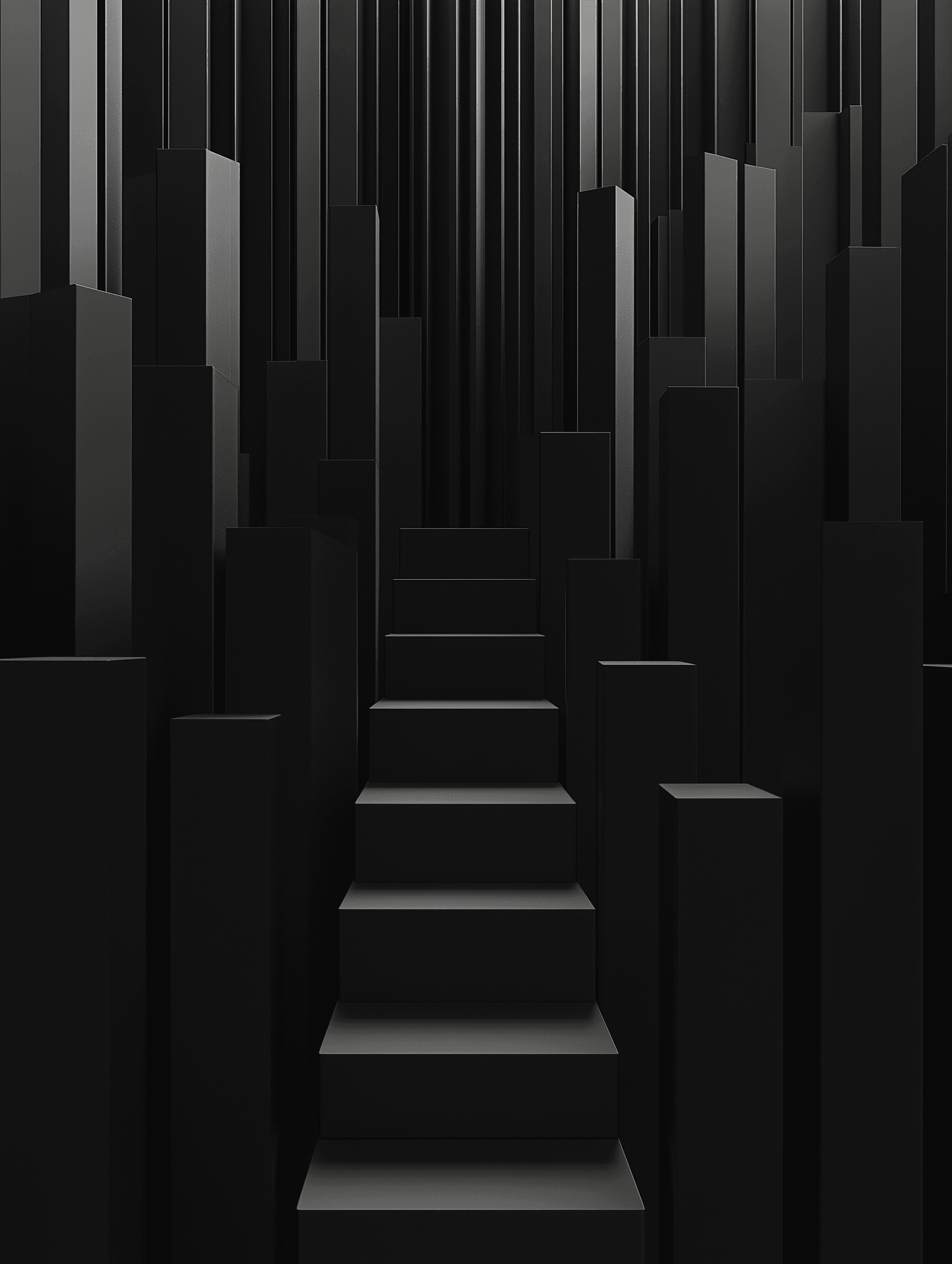 AI robot observing data on a large transparent screen